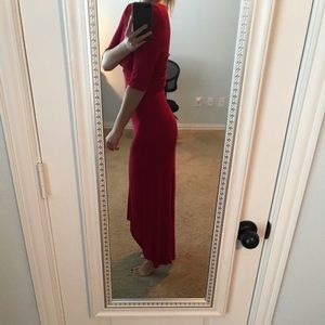 Anthropologie Red Maxi Dress